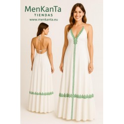 VESTIDO JADIYA ESPALDA AL AIRE COJIDO CUELLO LARGO