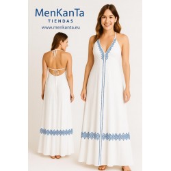 VESTIDO JADIYA ESPALDA AL AIRE COJIDO CUELLO LARGO