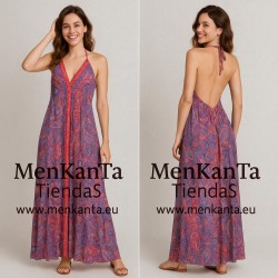 VESTIDO BINATA LARGO ESPALDA DESCUBIERTA