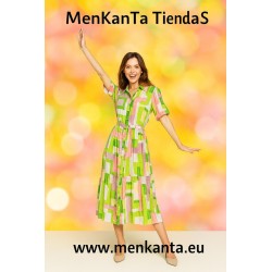 VESTIDO CAMISERO GARA LARGO MANGA Y CUELLO