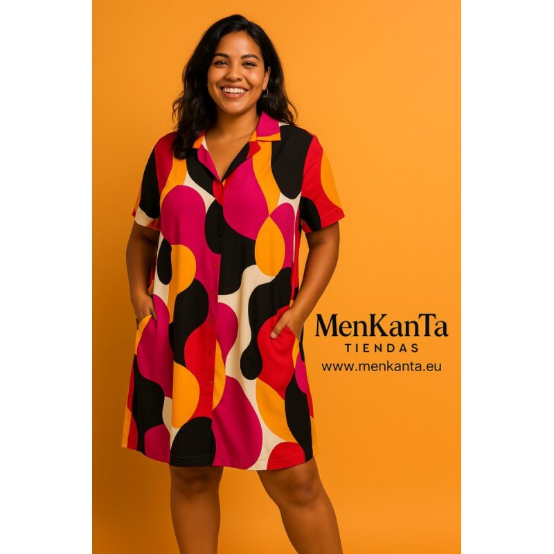 VESTIDO CORTO ZURI MANGA CORTA 