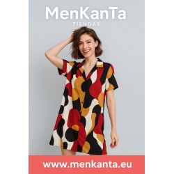 VESTIDO CORTO ZURI MANGA CORTA 