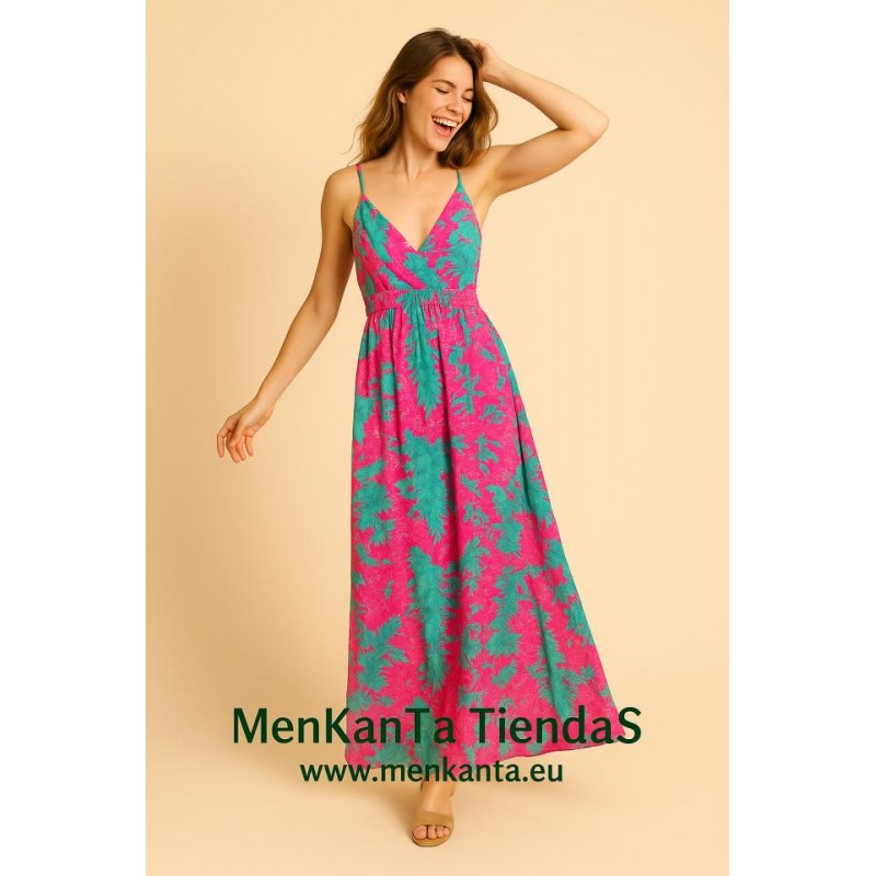 VESTIDO LUA TIRANTE FINO NIDO ABEJA ESPALDA