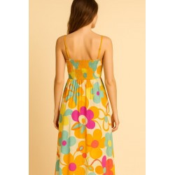 VESTIDO LIZARA TIRANTE FINO NIDO ABEJA ESPALDA