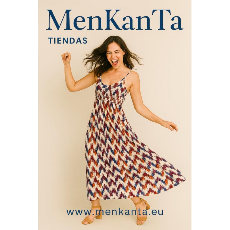 VESTIDO XIA TIRANTE FINO NIDO ABEJA ESPALDA