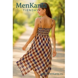 VESTIDO XIA TIRANTE FINO NIDO ABEJA ESPALDA
