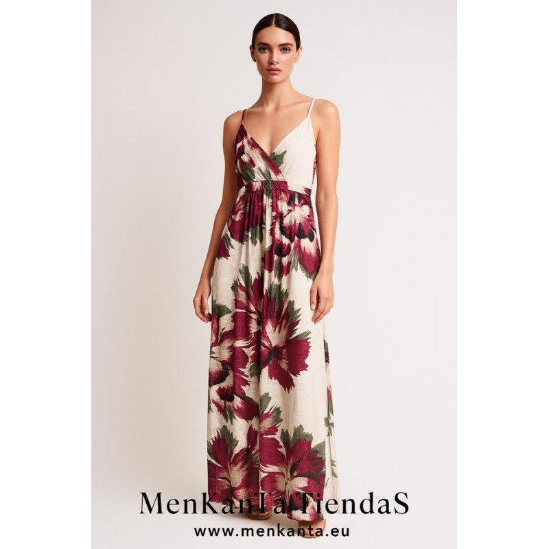 VESTIDO ATENEA TIRANTE FINO NIDO ABEJA ESPALDA
