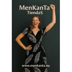 VESTIDO CRUZADO PECHO LARGO ABERTURA PIERNA