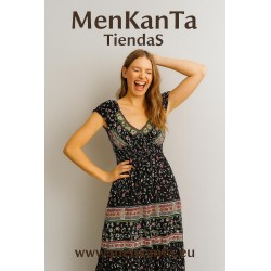 VESTIDO NIDO ABEJA CINTURA SIN MANGA LARGO 
