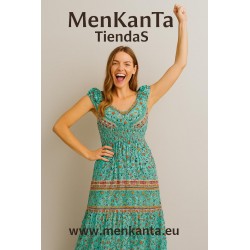 VESTIDO NIDO ABEJA CINTURA SIN MANGA LARGO 