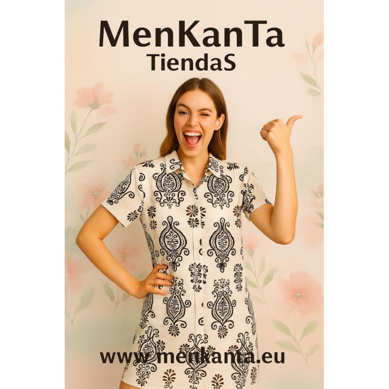 VESTIDO CAMISERO GABRIELA MANGA CORTA