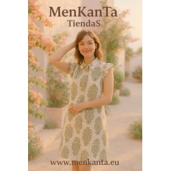 VESTIDO CAMISERO GABRIELA SIN MANGA VOLANTE