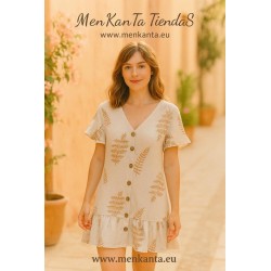 VESTIDO CAMISERO SOLE MANGA BORDADO