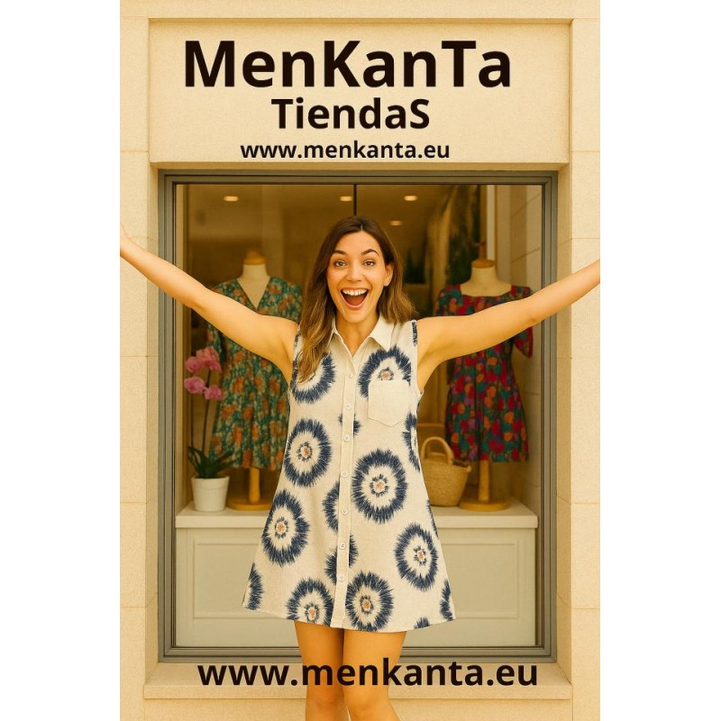 VESTIDO CAMISERO PAMELA SIN MANGA 