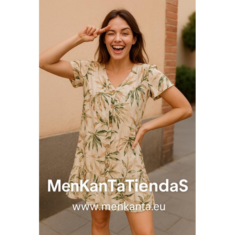 VESTIDO CAMISERO CENAIDA MANGA 