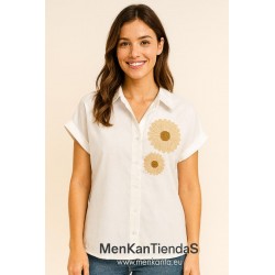 CAMISA MARGARITA BORDADA 