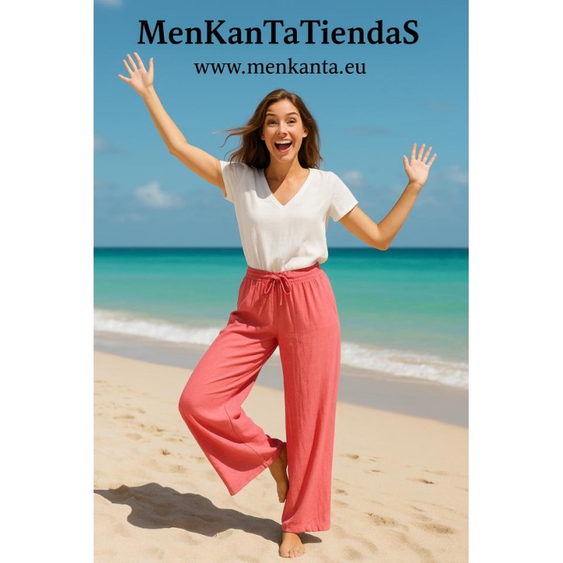 PANTALON LARGO  T  LINO EMMA