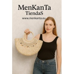 BOLSO TIPO CAPAZA CON DECORACION CARACOLAS