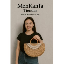 BOLSO TIPO CAPAZA CON DECORACION CARACOLAS