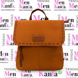 MOCHILA OVAR CON ASA BICOLOR CON TACHUELA