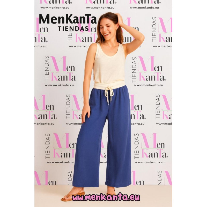 PANTALON RACEL ANCHO LARGO CINTURILLA