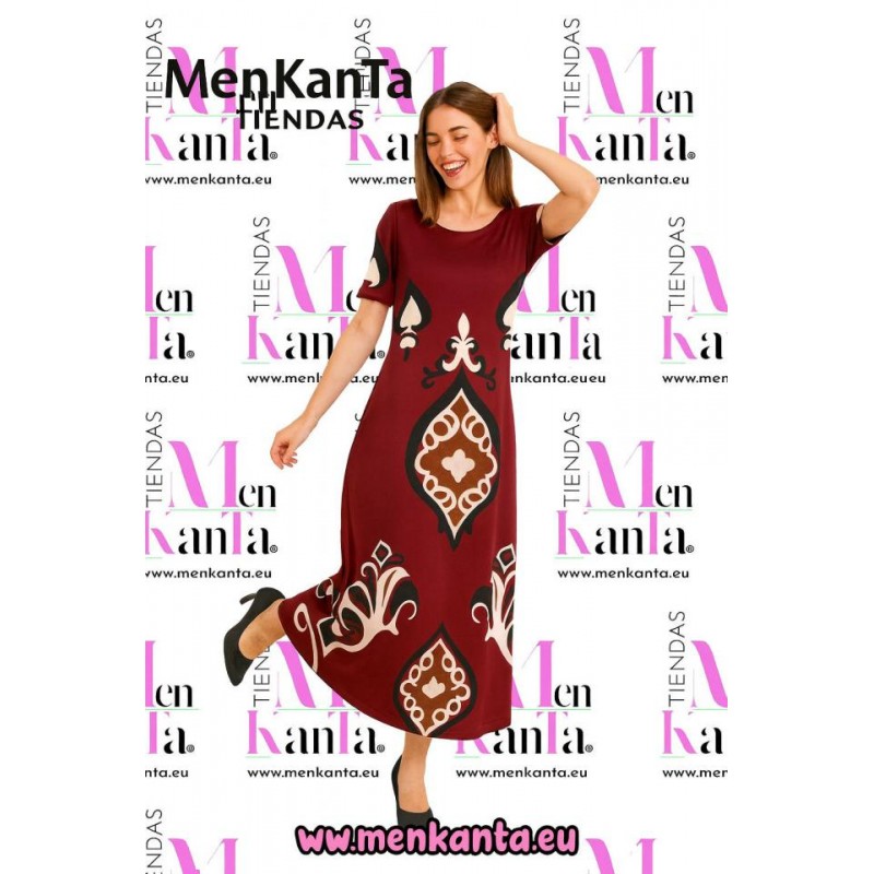 VESTIDO ARES LARGO MANGA CORTA