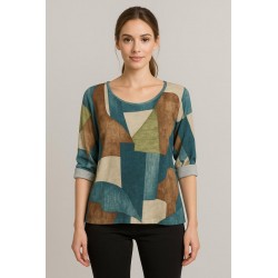 JERSEY FORMAS MANGA LARAGA CUELLO REDONDO