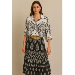 CAMISA EVA BORDADA MANGA CODO