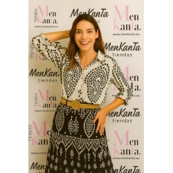 CAMISA EVA BORDADA MANGA CODO