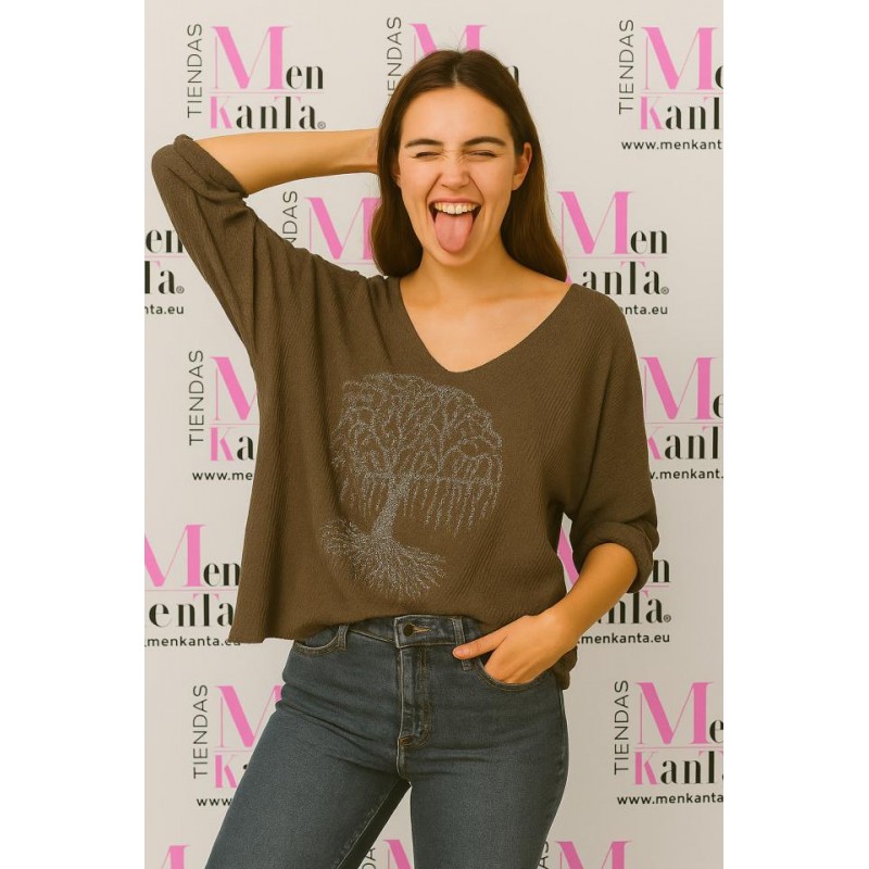 JERSEY ARBOL DE LA VIDA CON BRILLO MANG LARAGA