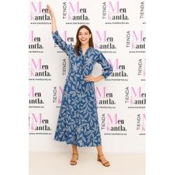 VESTIDO CAMISERO LINDA LARGO  MANGA LARGA 