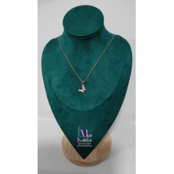 COLGANTE MARIPOSA CRISTAL PQ  DORADO