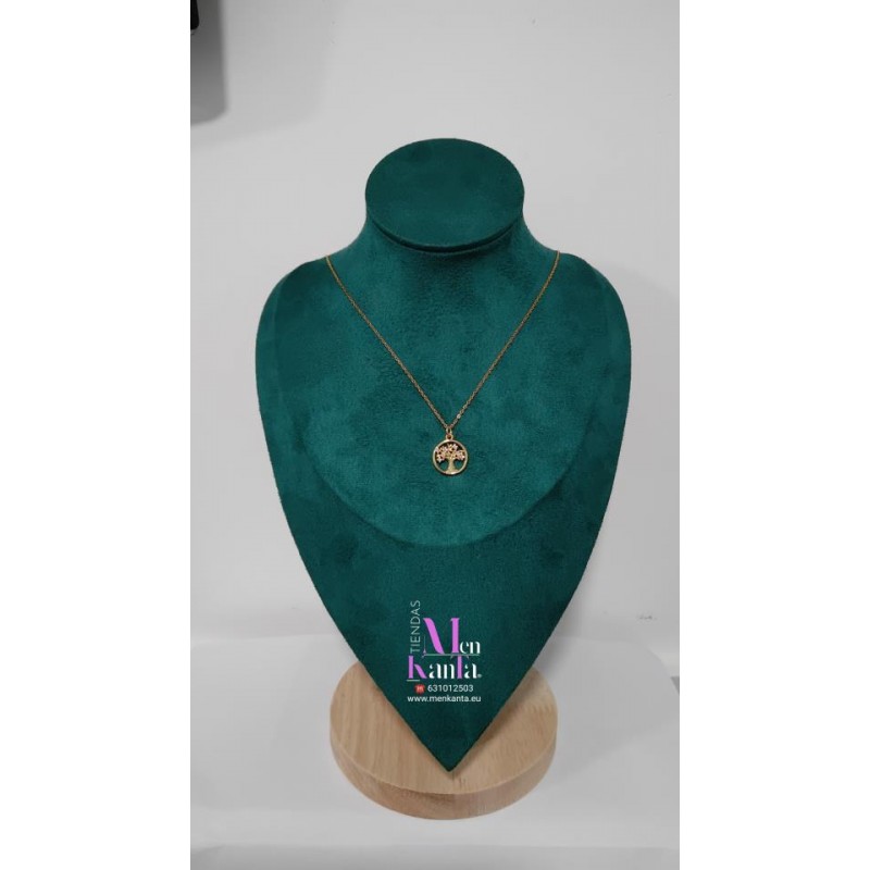 COLGANTE ARBOL DE LA VIADA CRISTAL EN CIRC DORADO 