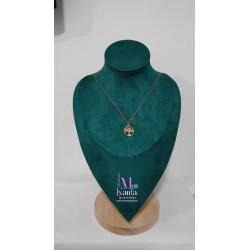 COLGANTE ARBOL DE LA VIADA CRISTAL EN CIRC DORADO 