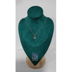 COLGANTE CISNE CRISTAL BLANCO DORADO 