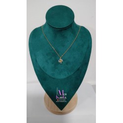 COLGANTE ARBOL DELA VIDA CRISTAL BLANCO DORADO 