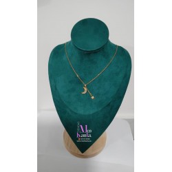 COLGANTE MEDIA LUNA SOL COLGANDO CRISTAL DORARO