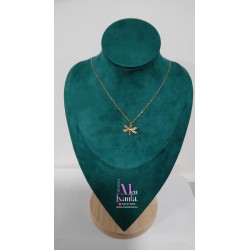 COLGANTE LIBELULA PIEDRA COLOR DORADO