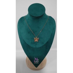 COLGANTE MARIPOSA CRISTAL COLOR I DORADO