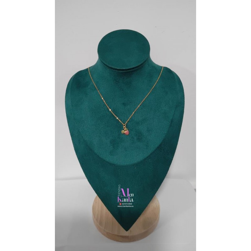 COLGANTE CEREZAS CRISTAL COLOR DORADO