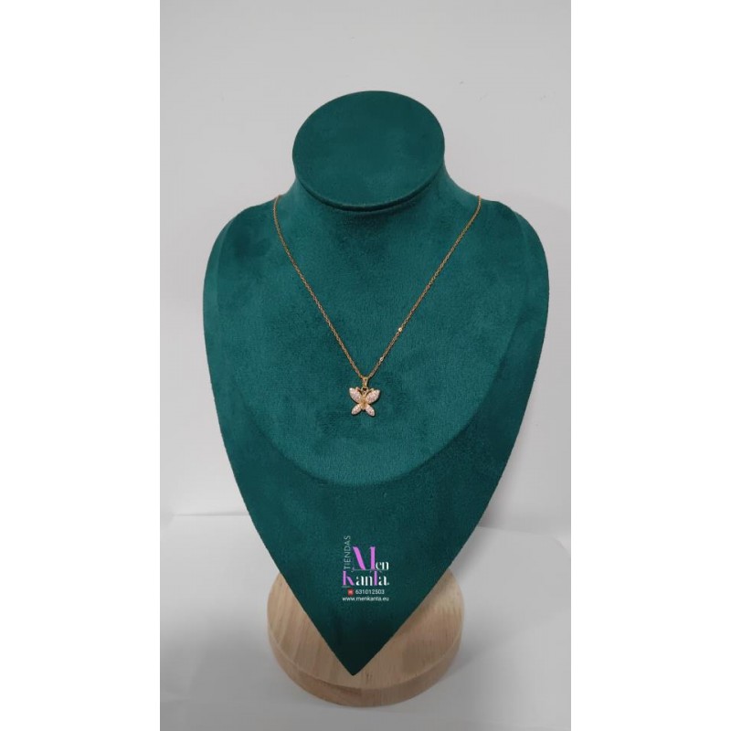 COLGANTE MARIPOSA CRISTAL PQ  DORADO