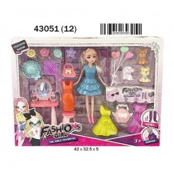 MUÑECA QUITA Y PON MASCOTAS Y ACC