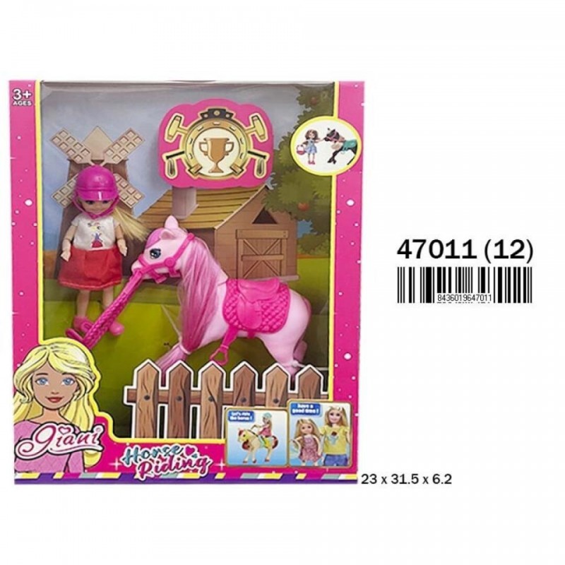 MUÑECA HIPICA CABALLO ACCESORIOS