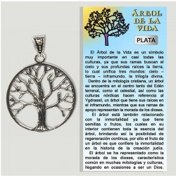 COLGANTE ARBOL DE LA VIDA CON CIRCULO PLATA DE LEY