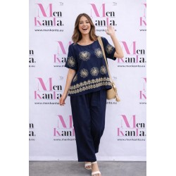 CONJUNTO INGRI BORDADO BLUSA Y PANTALON 