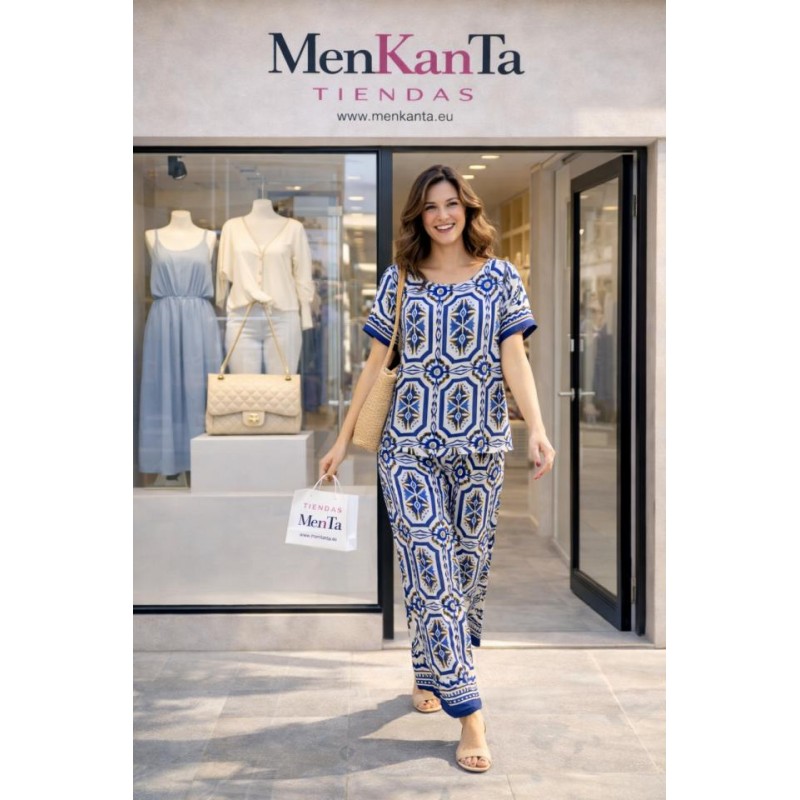 COMJUNTO LOURDES BLUSA Y PANTALON 