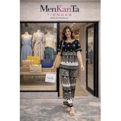 CONJUNTO OLGA BLUSA Y PANTALON LARGO