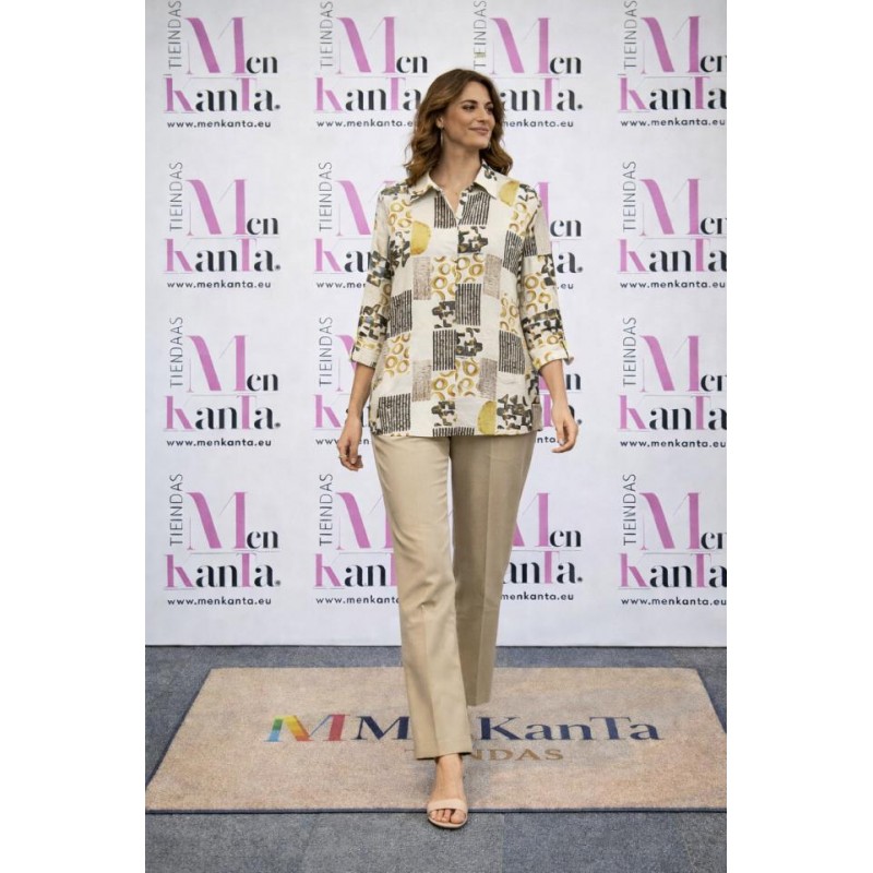 CAMISA ROMANCE MANGA LARGA