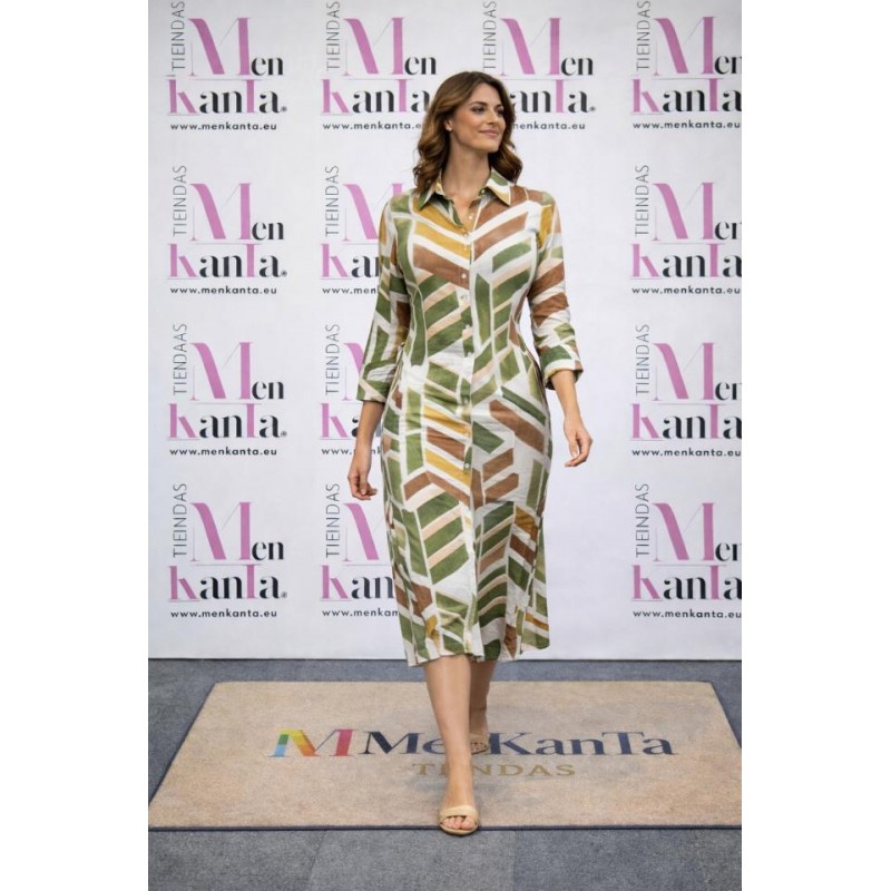 VESTIDO CAMISERO AFRICA LARGO MANGA LARGA