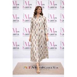 VESTIDO CAMISERO GRETA LARGO MANGA LARGA